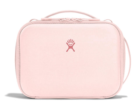 Hydro Flask Carry Out Lunch Box pink open, ideal for on-the-go meals.