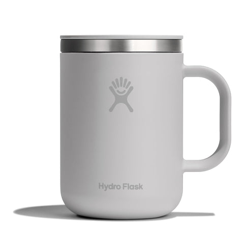 Hydro Flask coffee mug 24oz with a closeable lid for spill-free sipping.