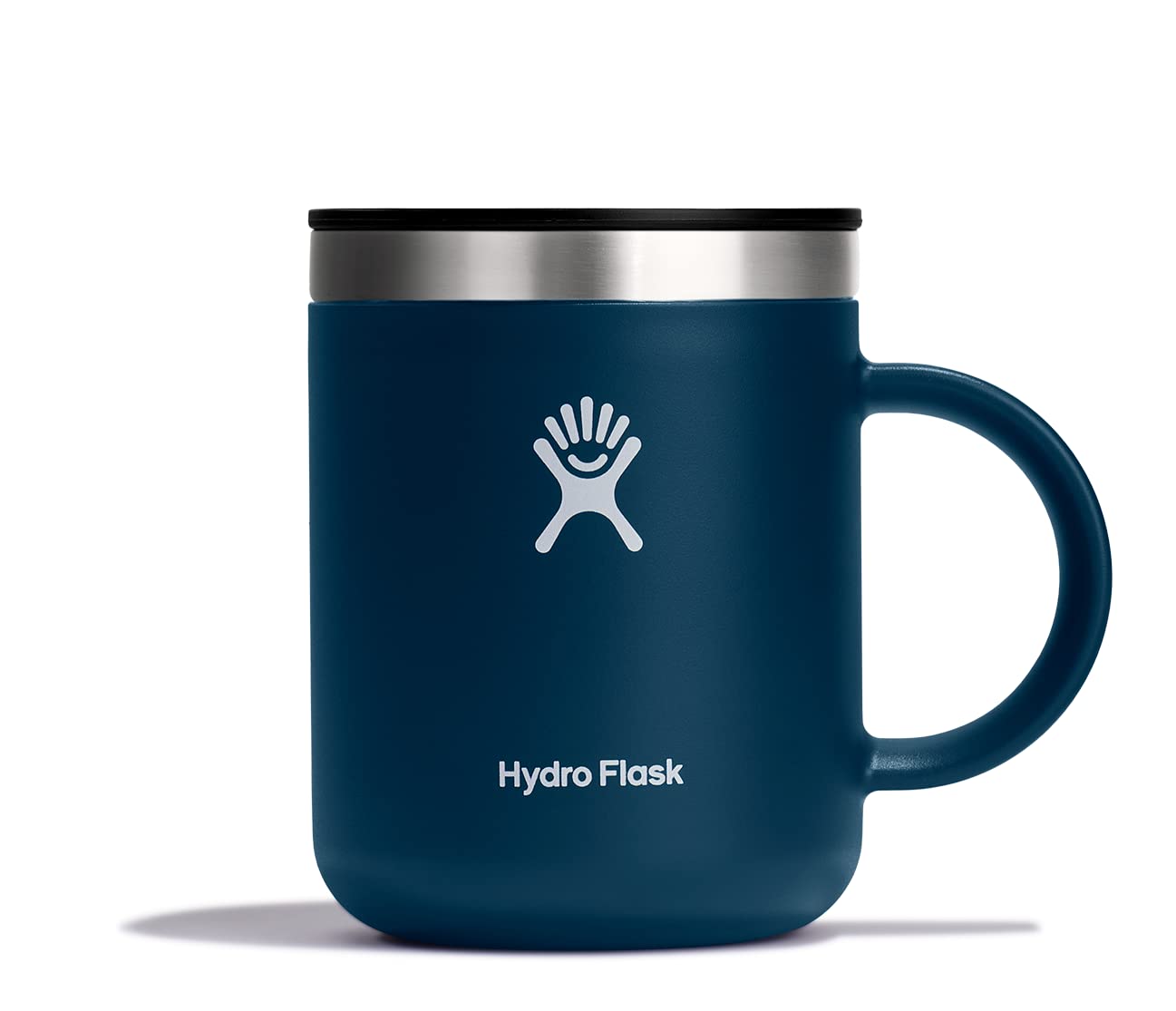 Hydro Flask coffee mug Indigo Blue with 12 oz capacity for hot drinks
