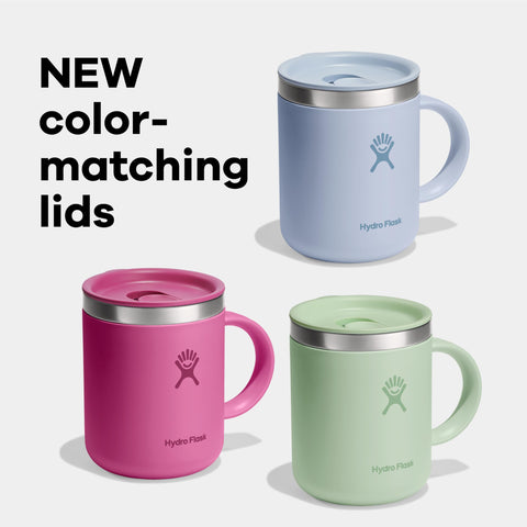 Hydro Flask Coffee Mug Reef Pink interior keeps flavors clean with no transfer.