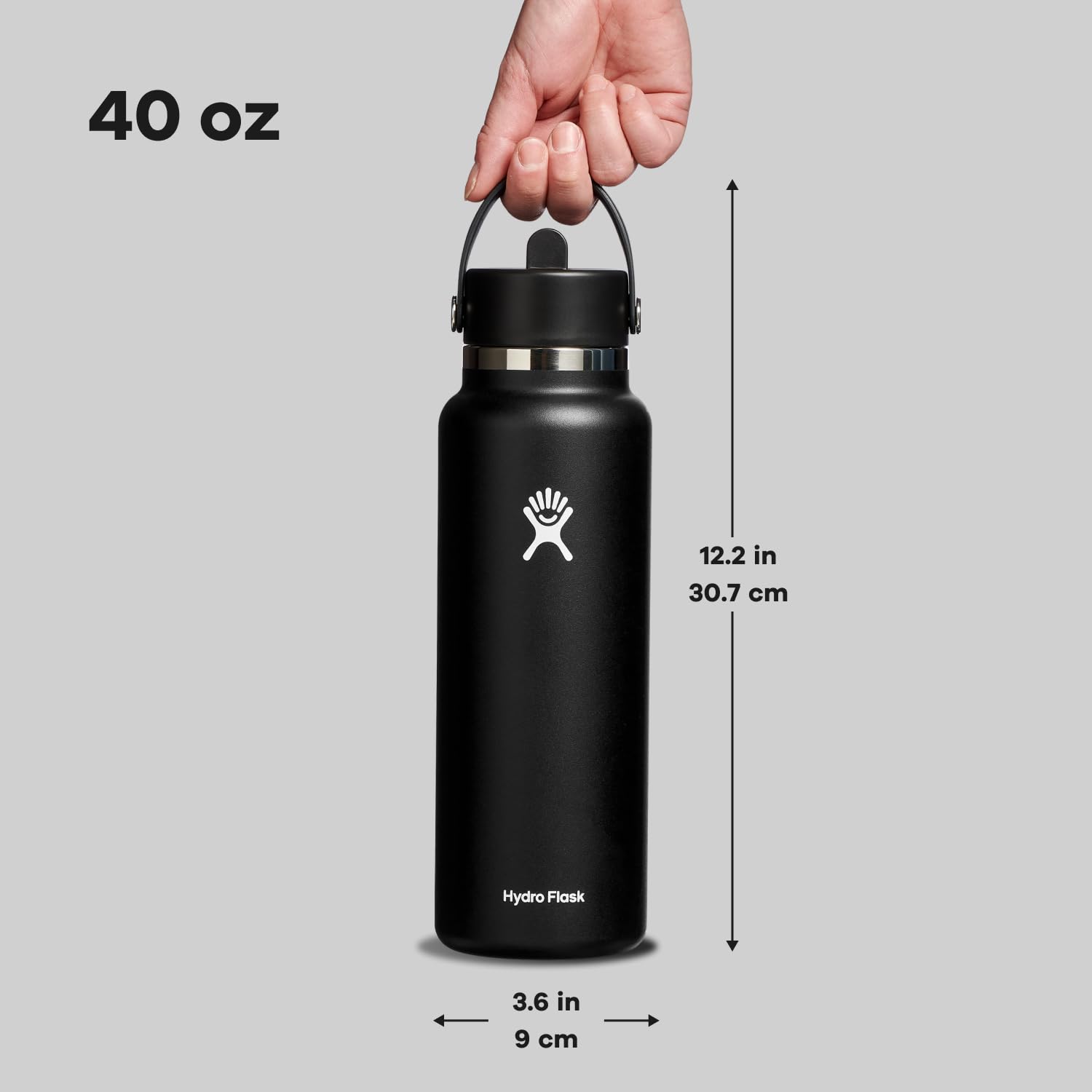 Hydro Flask flexible handle for easy one-handed transport during outdoor activities