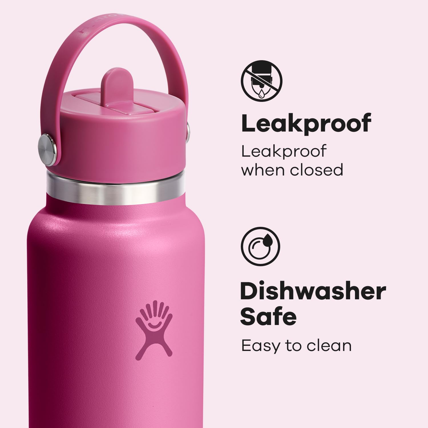 Hydro Flask bottle is dishwasher safe for easy cleaning and quick maintenance.