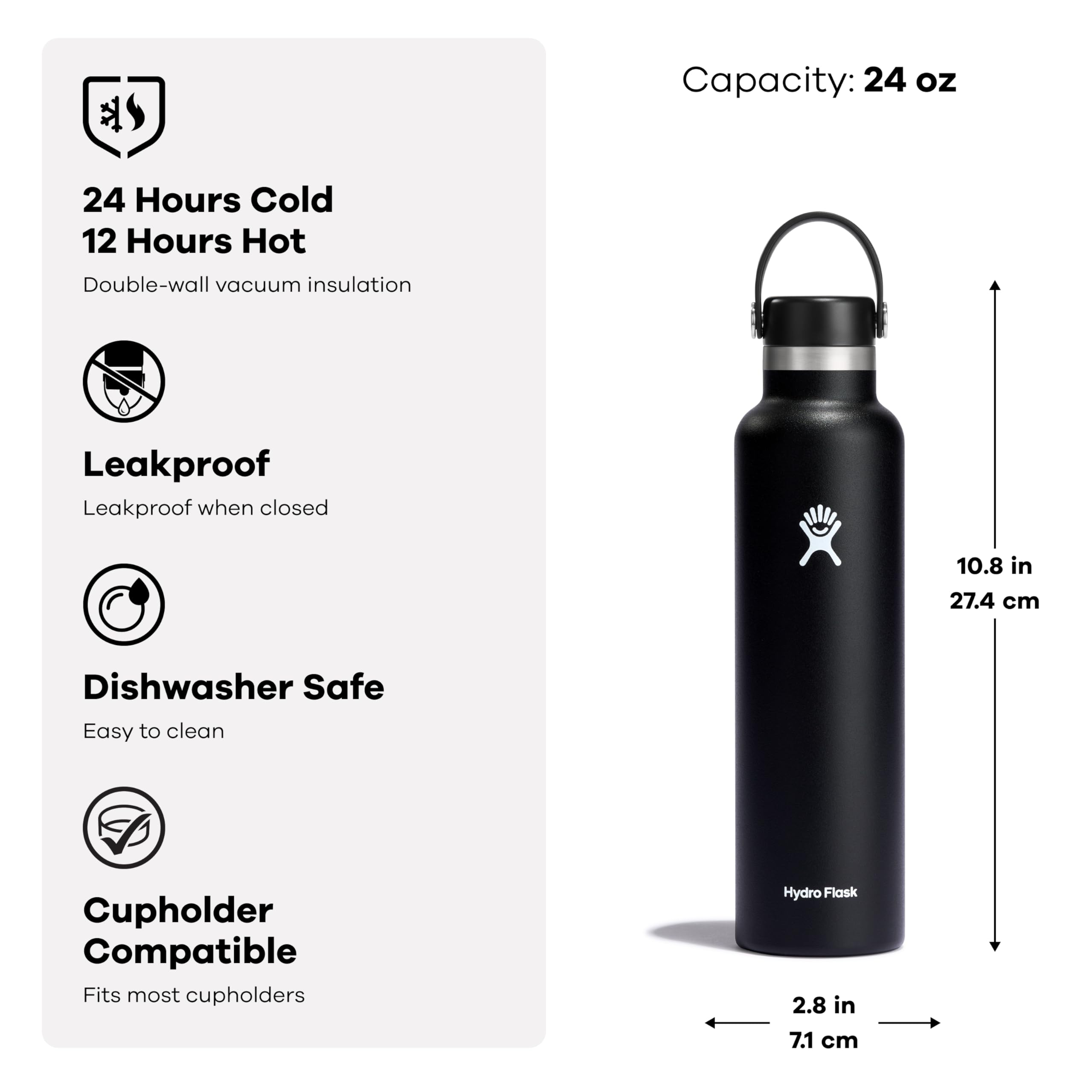 Hydro Flask dishwasher-safe design makes cleaning quick after workouts