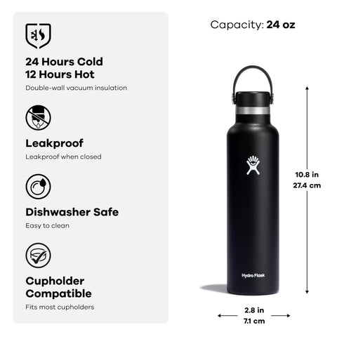Hydro Flask dishwasher-safe design makes cleaning quick after workouts