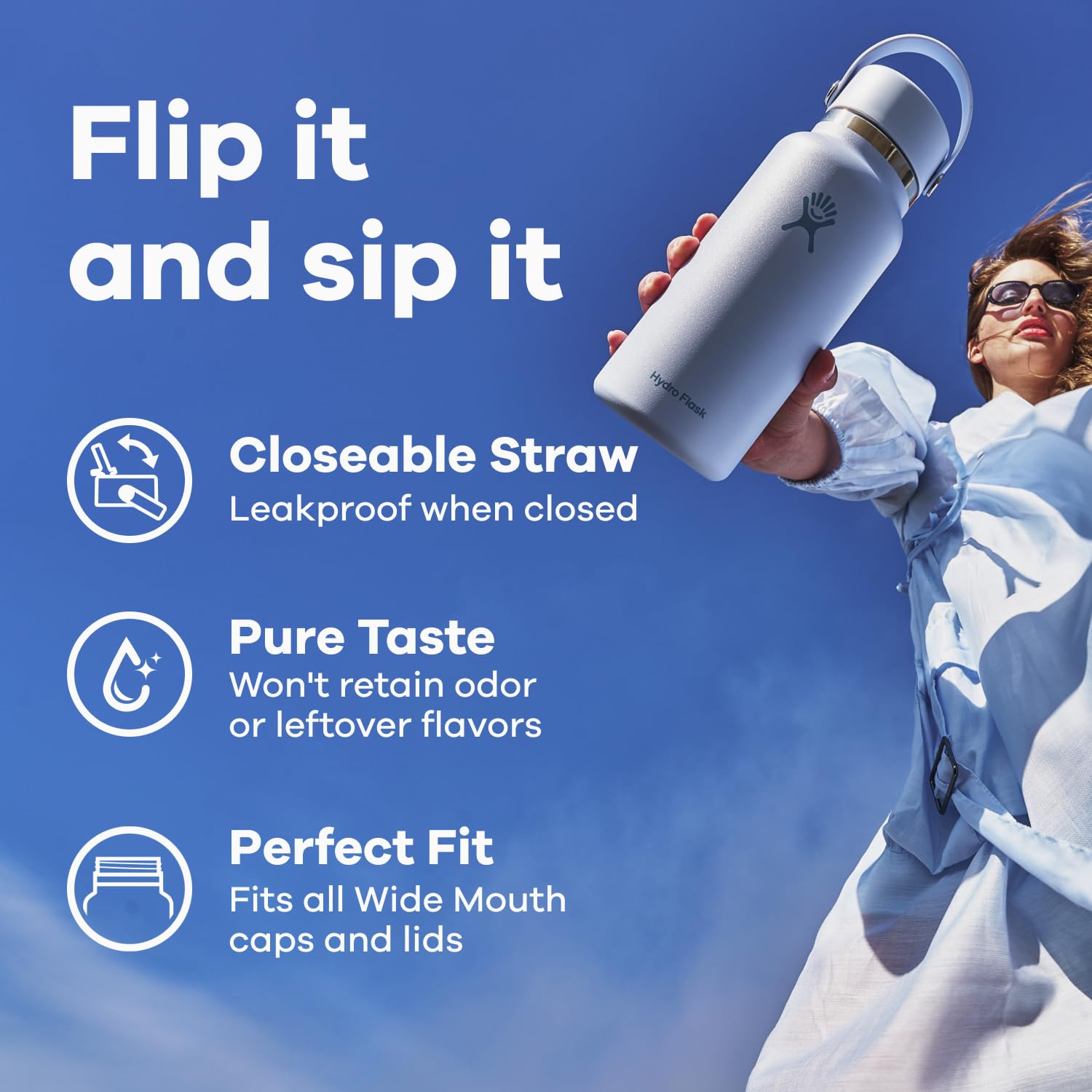 Dishwasher-safe bottle and lid for easy cleaning after workouts.