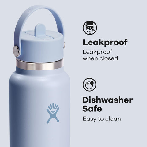 Bottle and lid are dishwasher safe for simple cleaning.