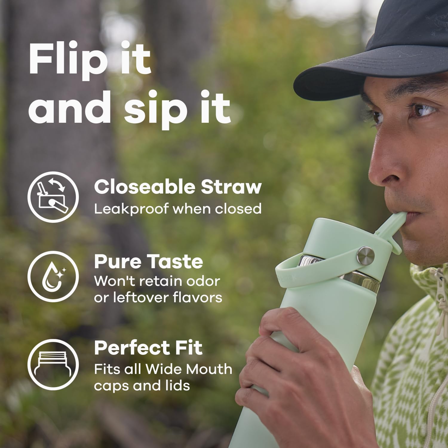 Hydro Flask dishwasher-safe stainless steel for easy cleaning.