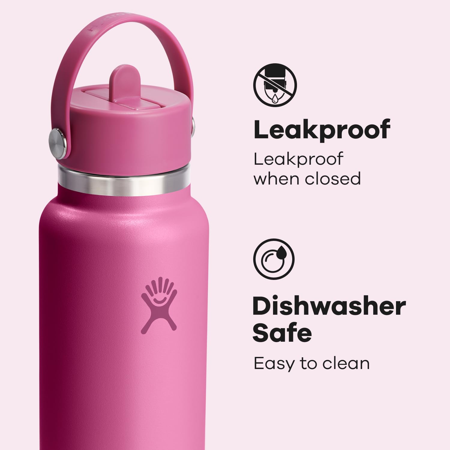 Hydro Flask double-wall insulation keeps drinks cool for hours.