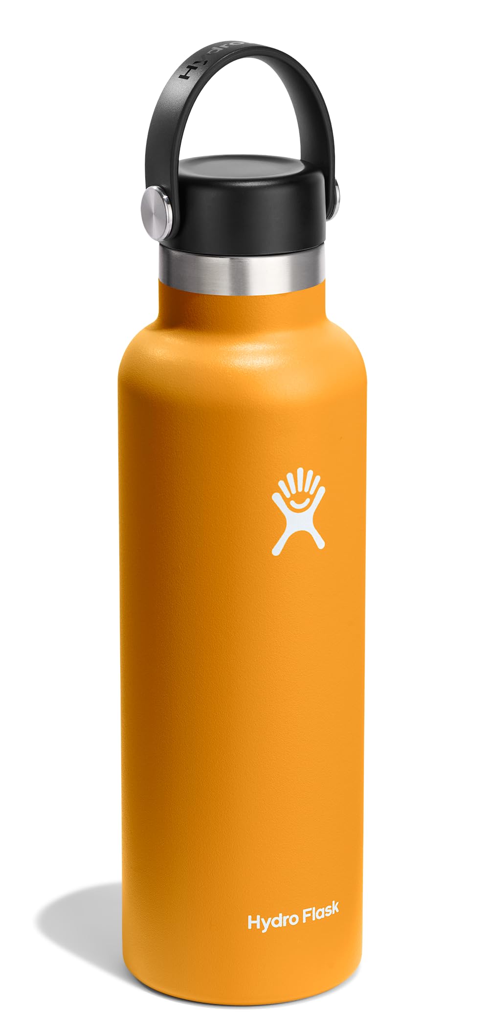 Hydro Flask leakproof flex cap on the bottle for secure travel.
