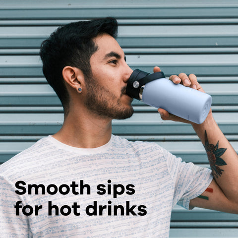 Hydro Flask Flex Sip Coffee Tumbler birch gray cupholder fit for car trips and daily commutes