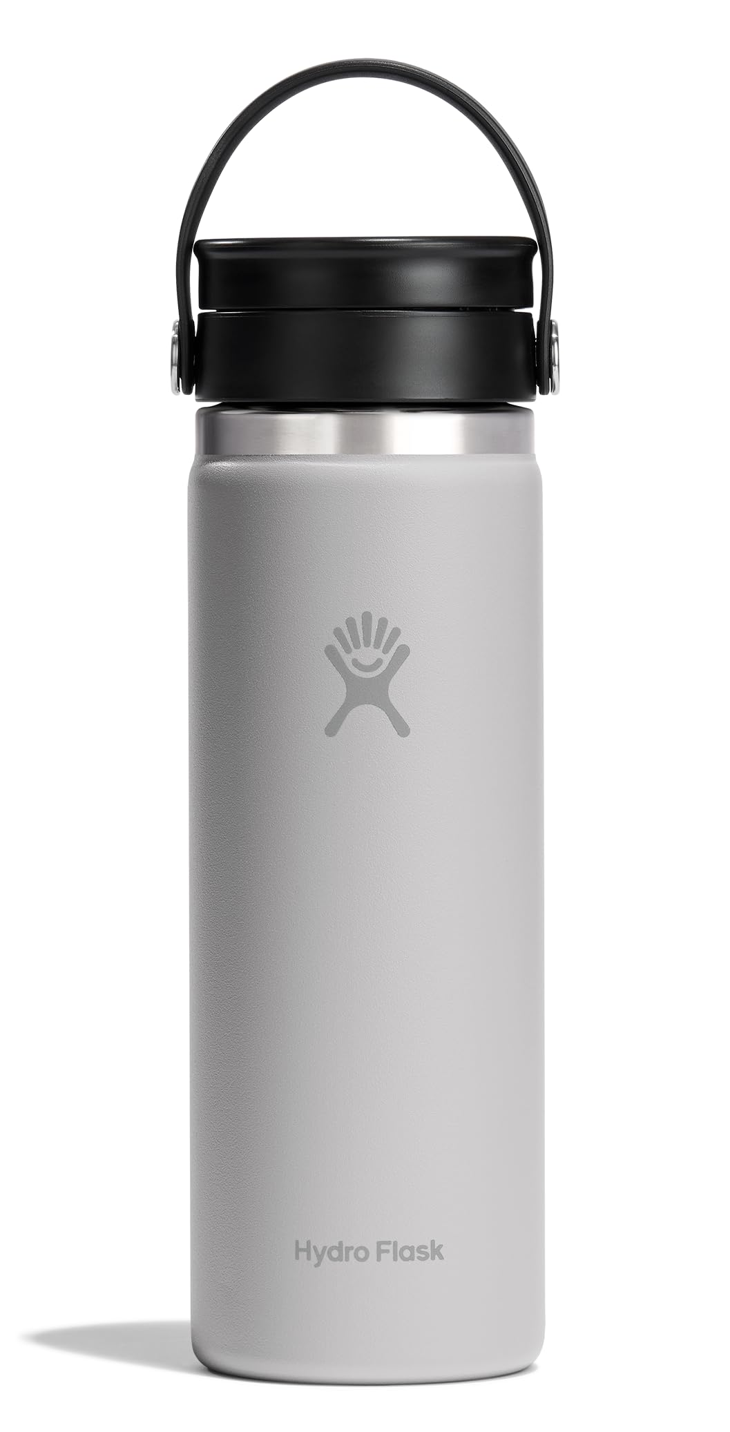 Hydro Flask Flex Sip Coffee Tumbler birch gray front view, showing portable coffee on the go