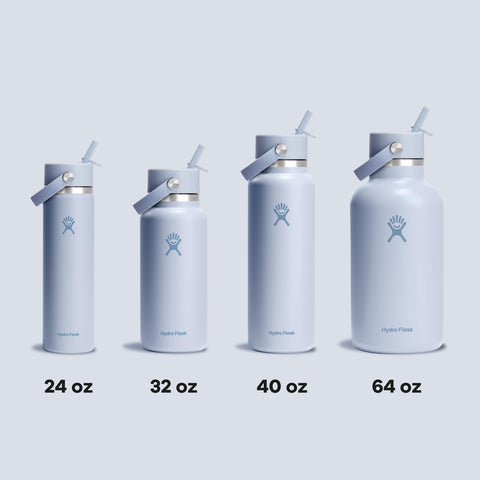 Hydro Flask flexible straw bottle handle enhances grip.