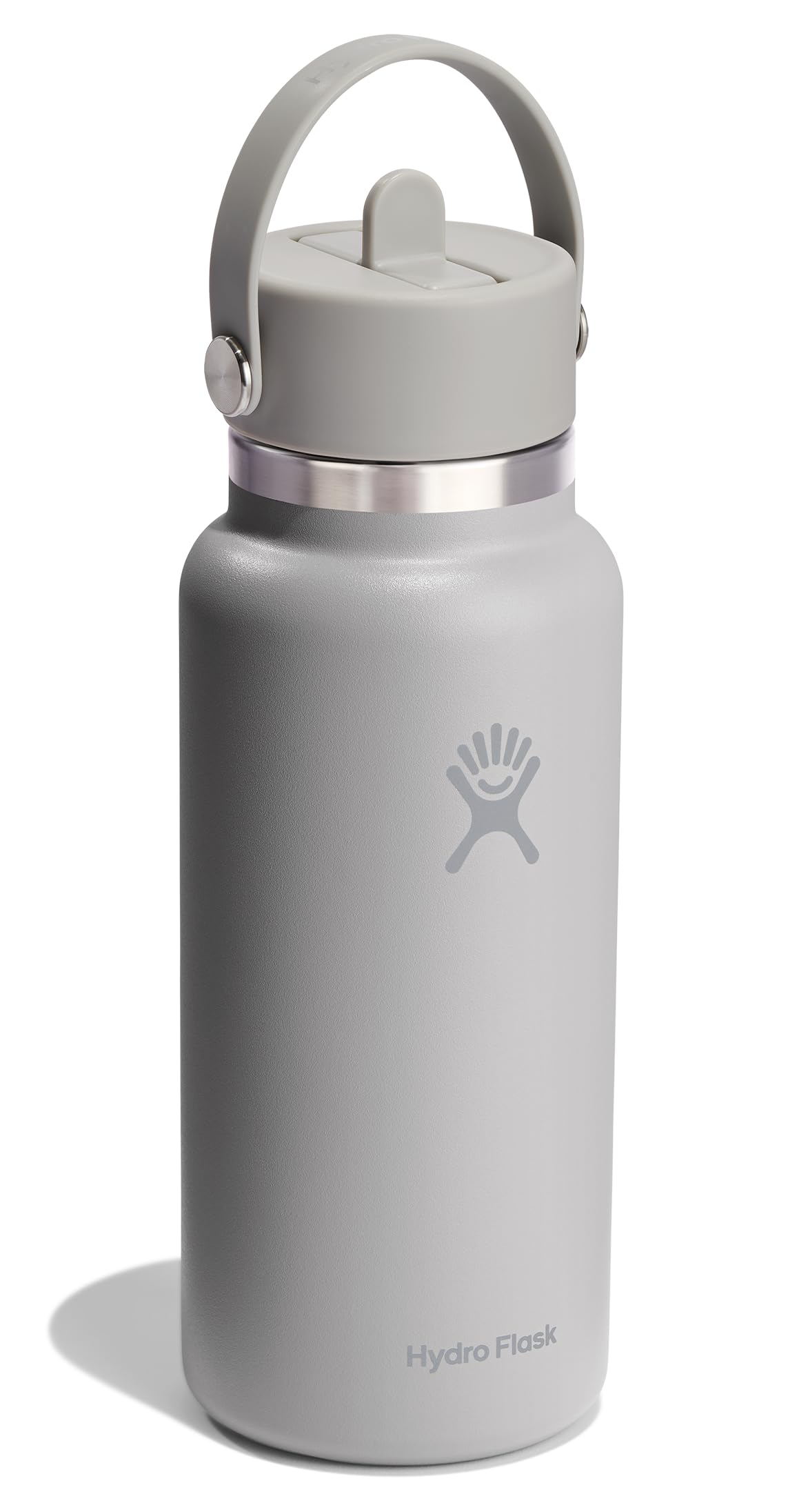 Hydro Flask flex straw cap seals securely when closed for travel.