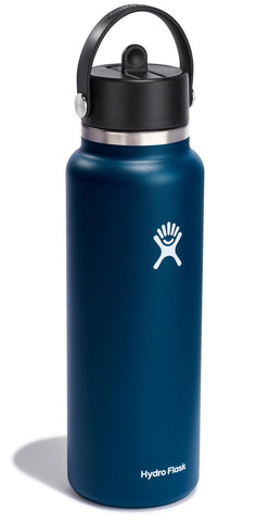 Hydro Flask flex straw cap shown for one-handed hydration.