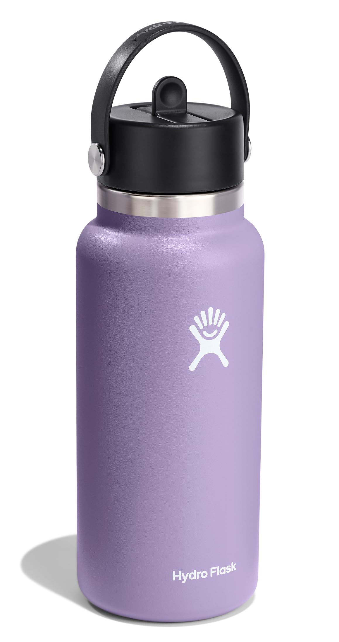 Hydro Flask flex straw cap in action for easy sipping on the go.