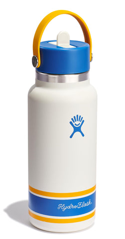 Hydro Flask Flex Straw Cap Ivory illustrated with closed cap for leakproof portability.