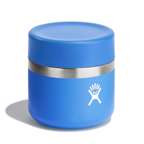 Hydro Flask Food Jar 8 oz Cascade Blue lid shows easy-grip design for effortless opening and secure closing.