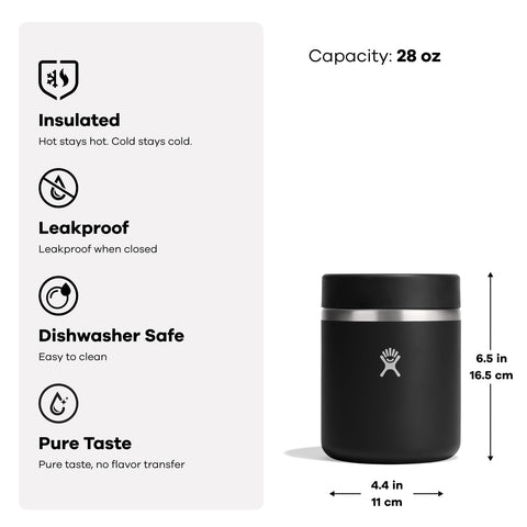 Hydro Flask 28oz interior stainless steel preserves flavor without cross-contamination.