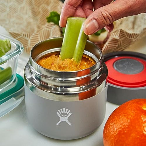 Hydro Flask portable lunch jar fits bags for on-the-go meals.
