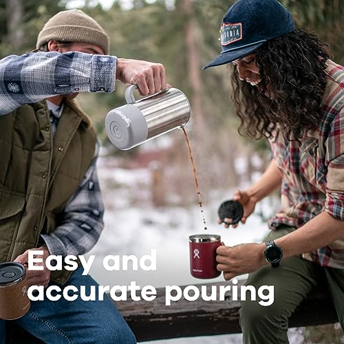 Hydro Flask French Press Birch mesh filter captures fine grounds for a clean cup