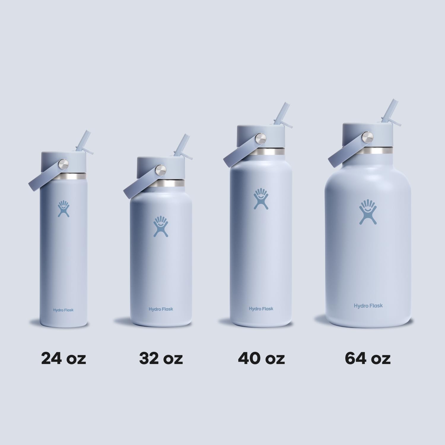 Handheld bottle in Surf Blue for comfortable grip during activity.