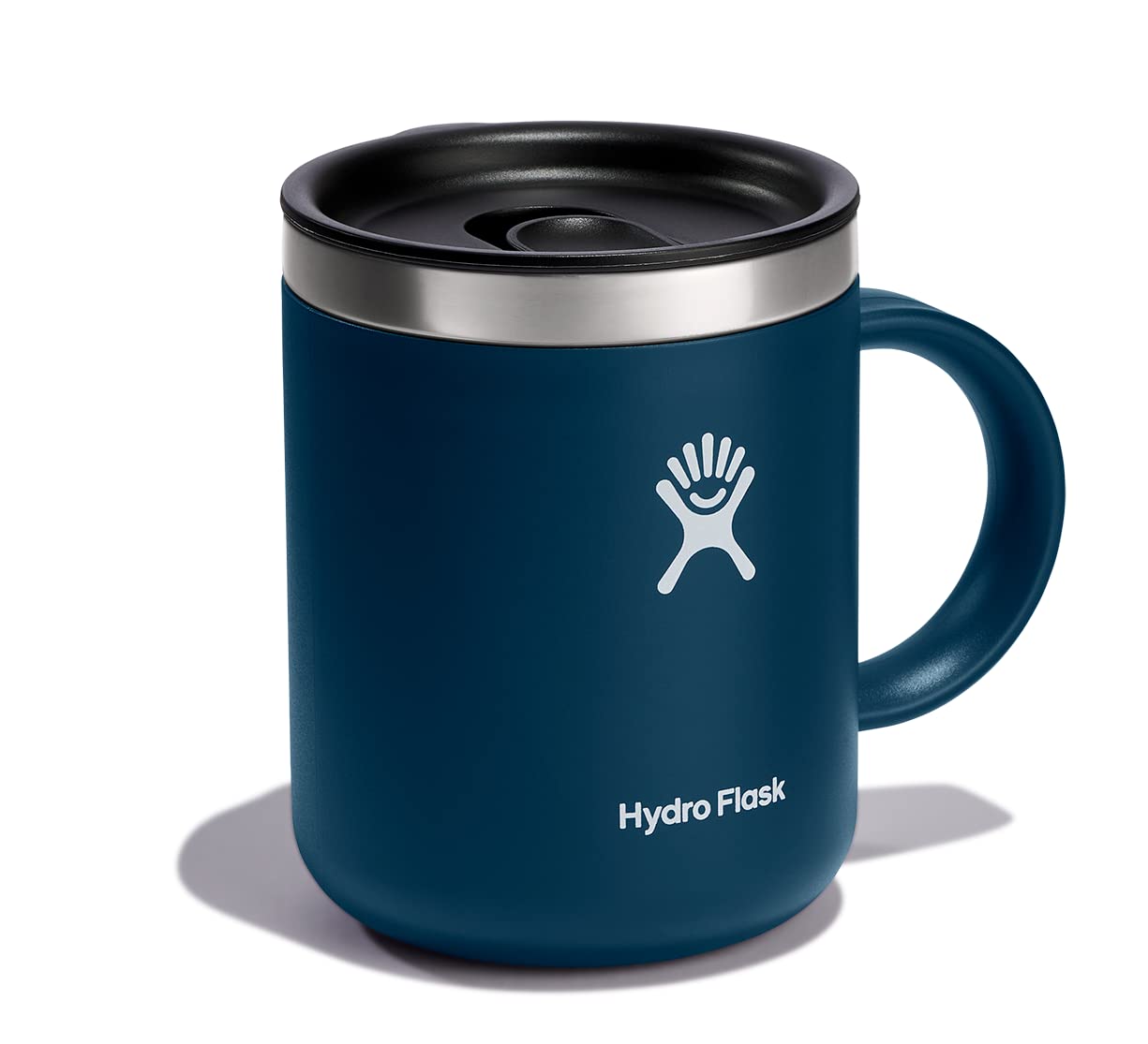 Hydro Flask Indigo mug with insulated design and closeable lid