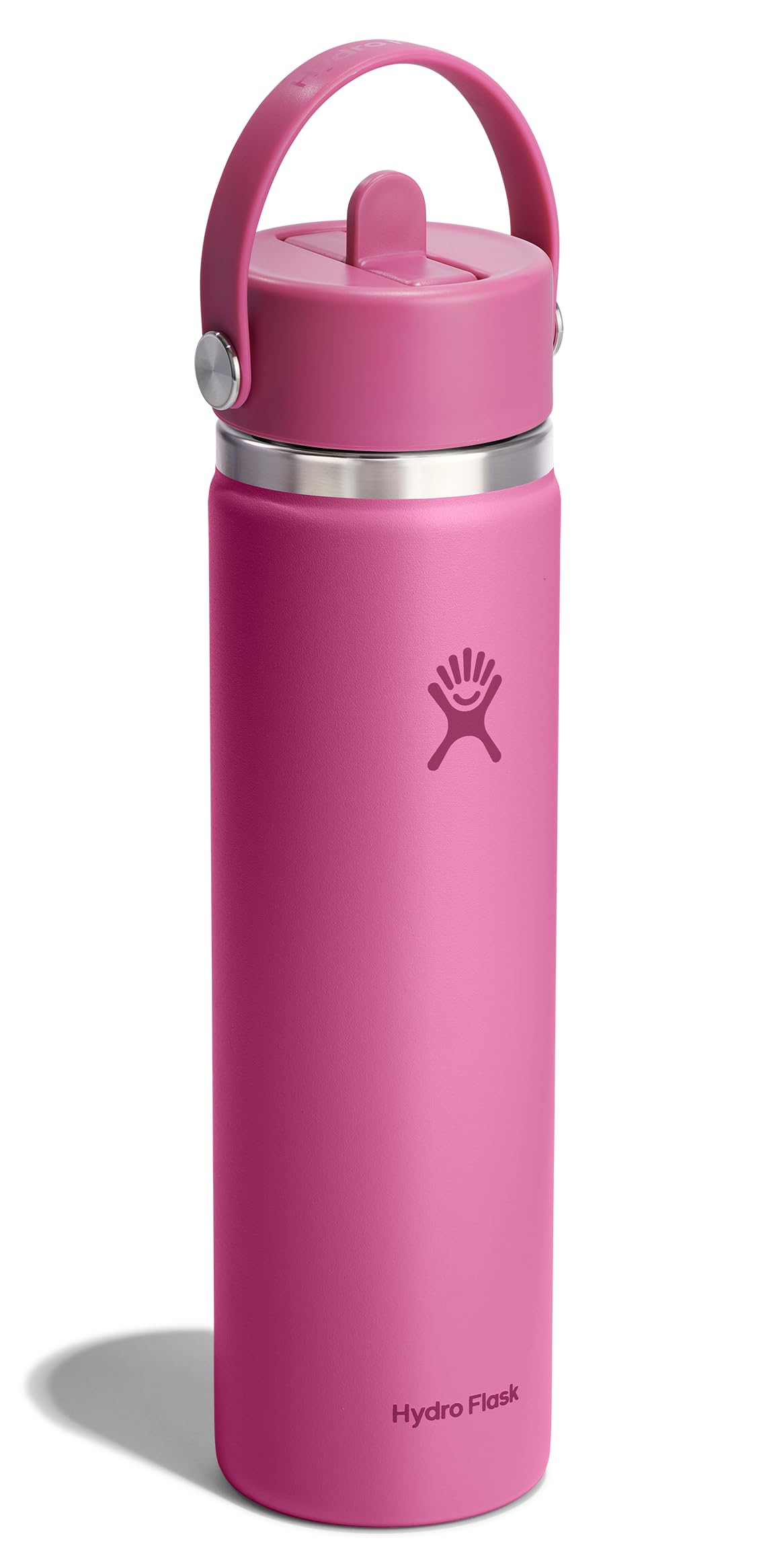 Hydro Flask leakproof straw cap closed, ideal for bags and travel.