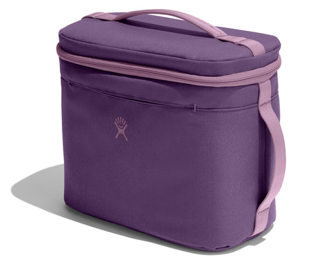 Hydro Flask Lunch Bag Beach Plum Purple with top-opening design for quick loading and cleaning.