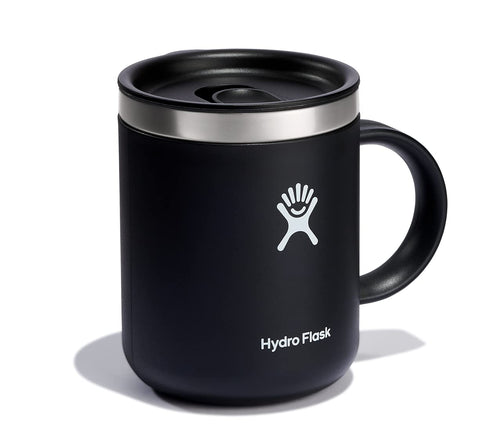 Hydro Flask mug with soft touch exterior offers comfortable handling.