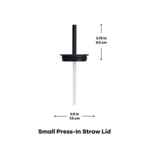 Hydro Flask press-in straw lid in action demonstrating splash-proof fit