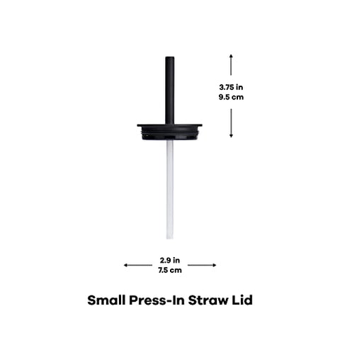 Hydro Flask press-in straw lid in action demonstrating splash-proof fit