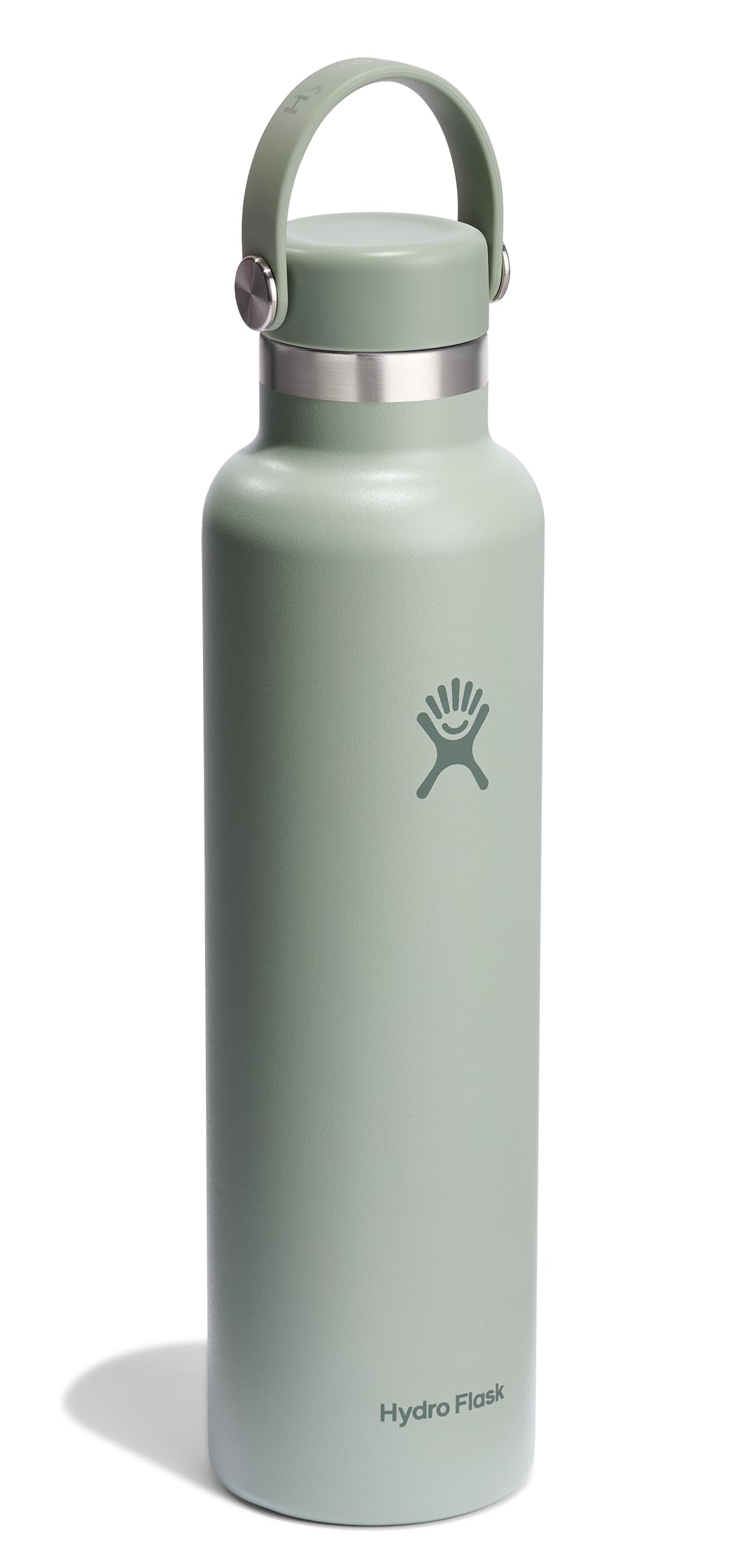 Hydro Flask standard-mouth cap showing secure leakproof lid for travel.