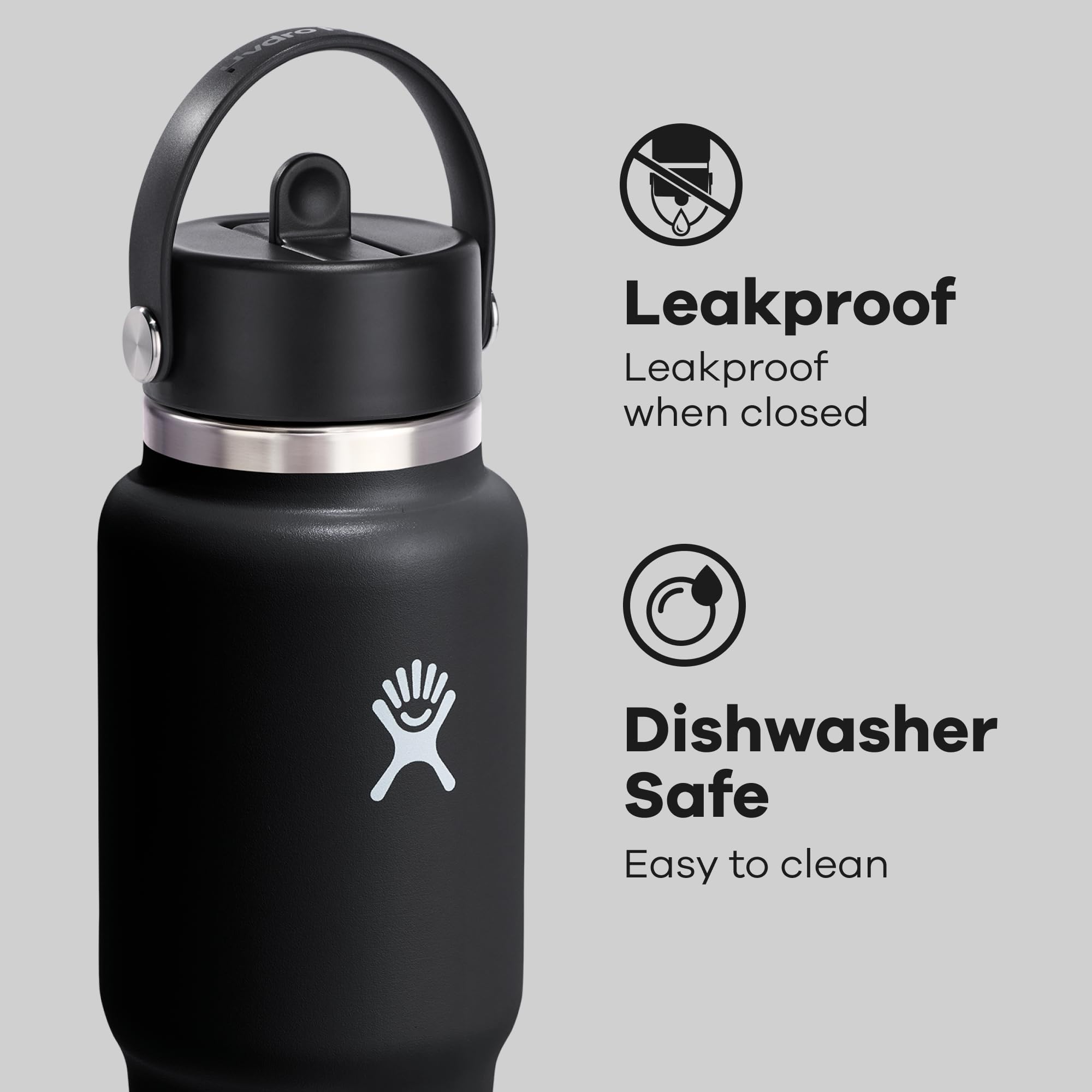 Hydro Flask 24-hour cold insulation keeps beverages cold on the go.
