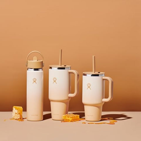 Hydro Flask travel tumbler 32oz — large capacity for long sessions.