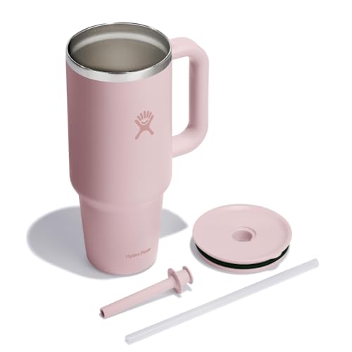 Hydro Flask Travel Tumbler 40 oz lid and straw for easy sipping during commutes and workouts.