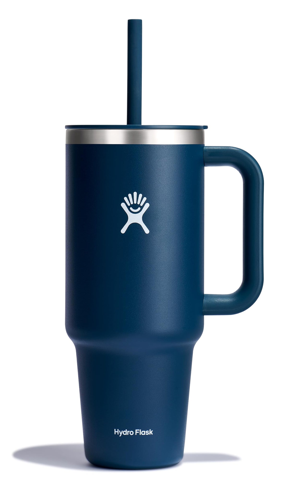 Hydro Flask Travel Tumbler Indigo Blue with Handle for on-the-go hydration