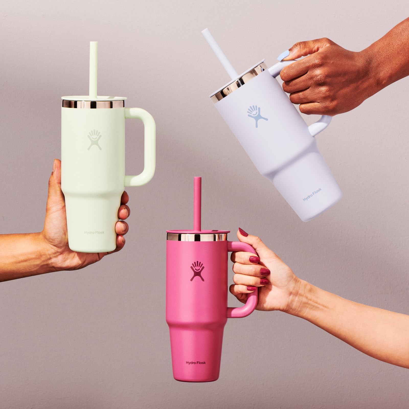 Hydro Flask stainless-steel construction delivers durable daily use on the go.