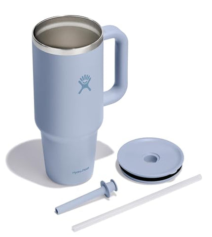 Hydro Flask Surf Blue lid and straw enable easy sipping anywhere
