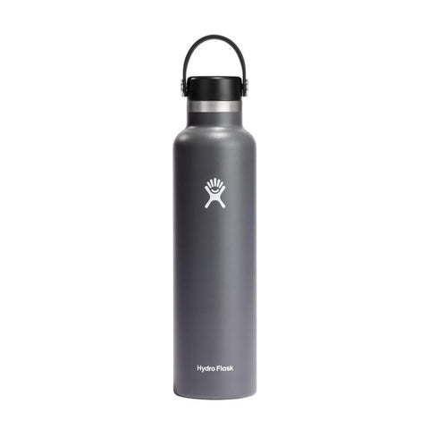 Hydro Flask Standard Mouth water bottle shows leakproof seal for on-the-go hydration.