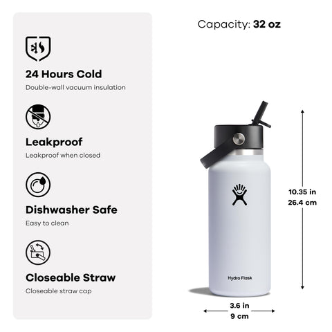 Hydro Flask wide-mouth design enables quick ice addition.