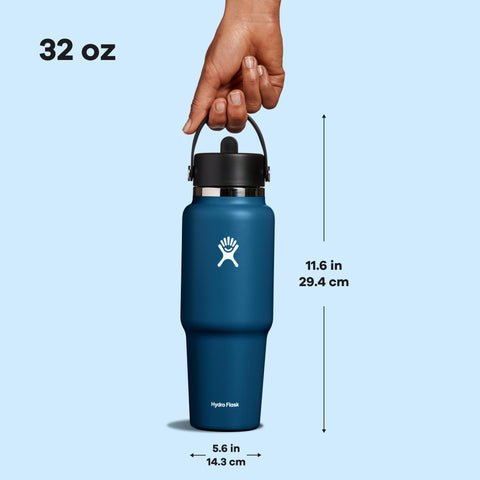 Hydro Flask wide straw lid design for comfortable sipping on the go.