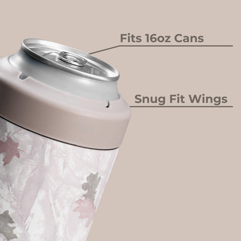 HydroJug 2-in-1 can holder camo, fits 16 oz cans for on-the-go sipping.