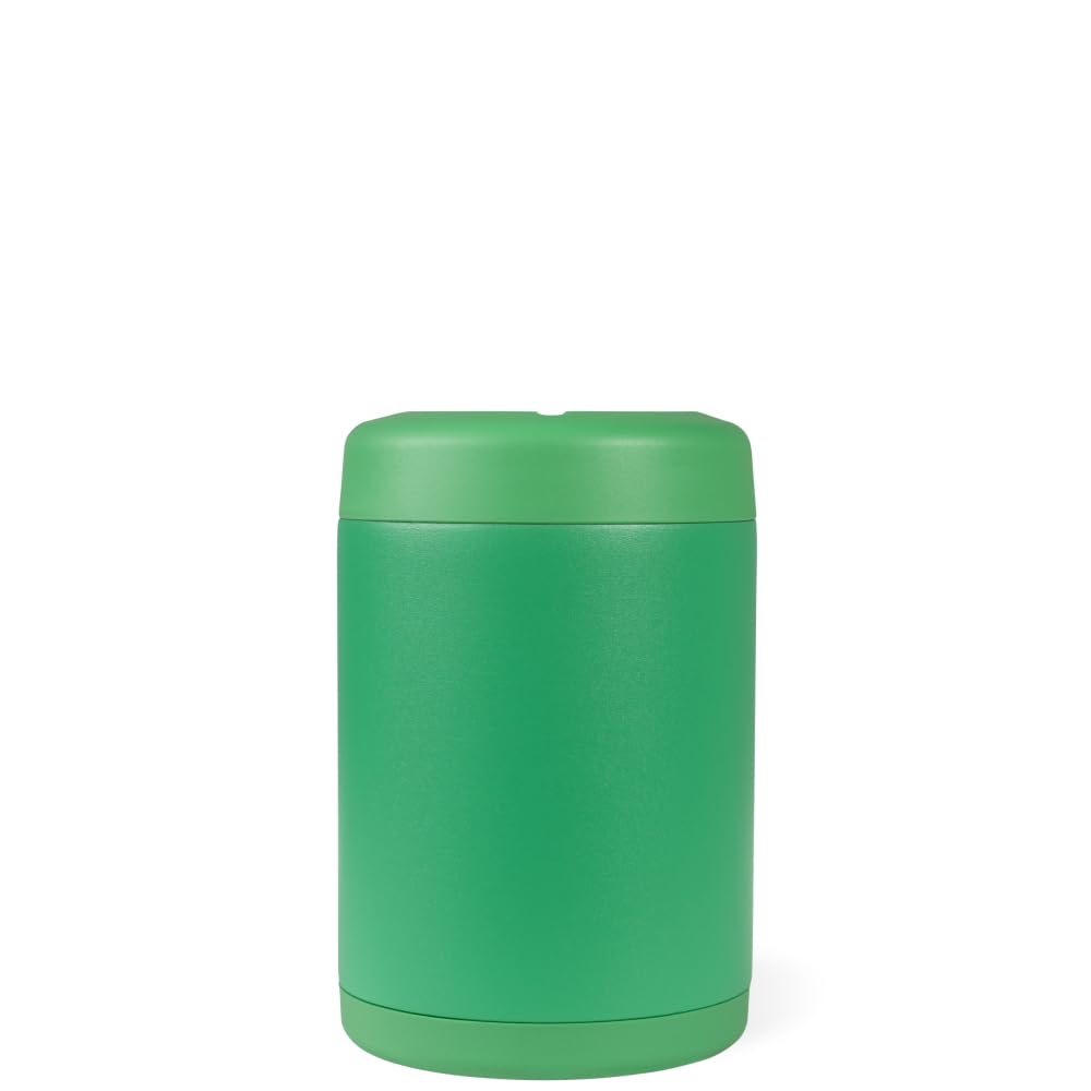 HydroJug 2-in-1 insulated can holder with secure lid prevents spills.