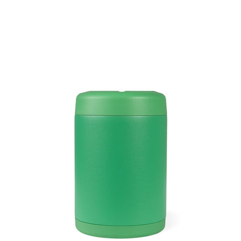 HydroJug 2-in-1 insulated can holder with secure lid prevents spills.