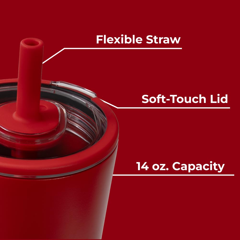 HydroJug Everyday Tumbler Alumni Red cup holder-compatible base fits cars and desks
