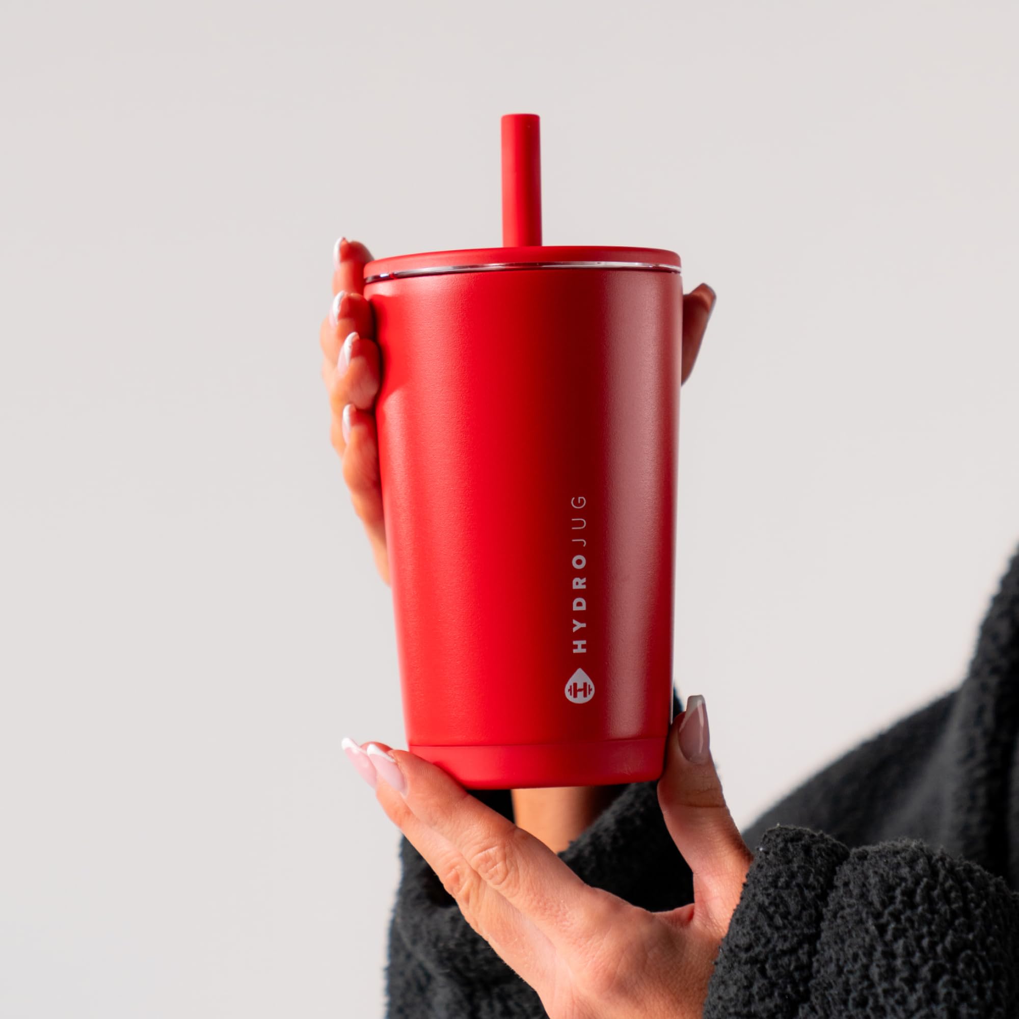 HydroJug Everyday Tumbler Alumni Red double-wall insulation helps maintain temperature throughout the day