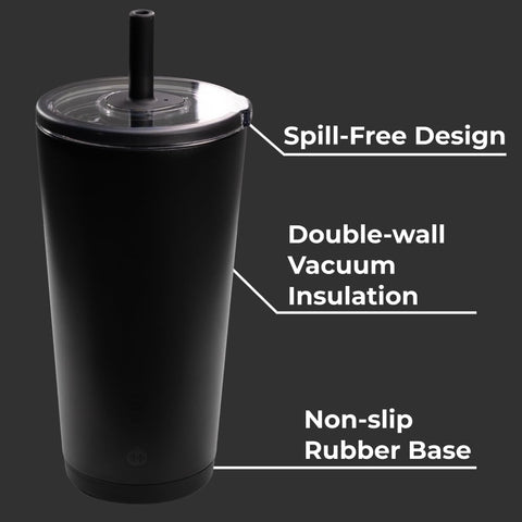 HydroJug Everyday Tumbler 20 oz soft-touch lid and straw for easy sipping