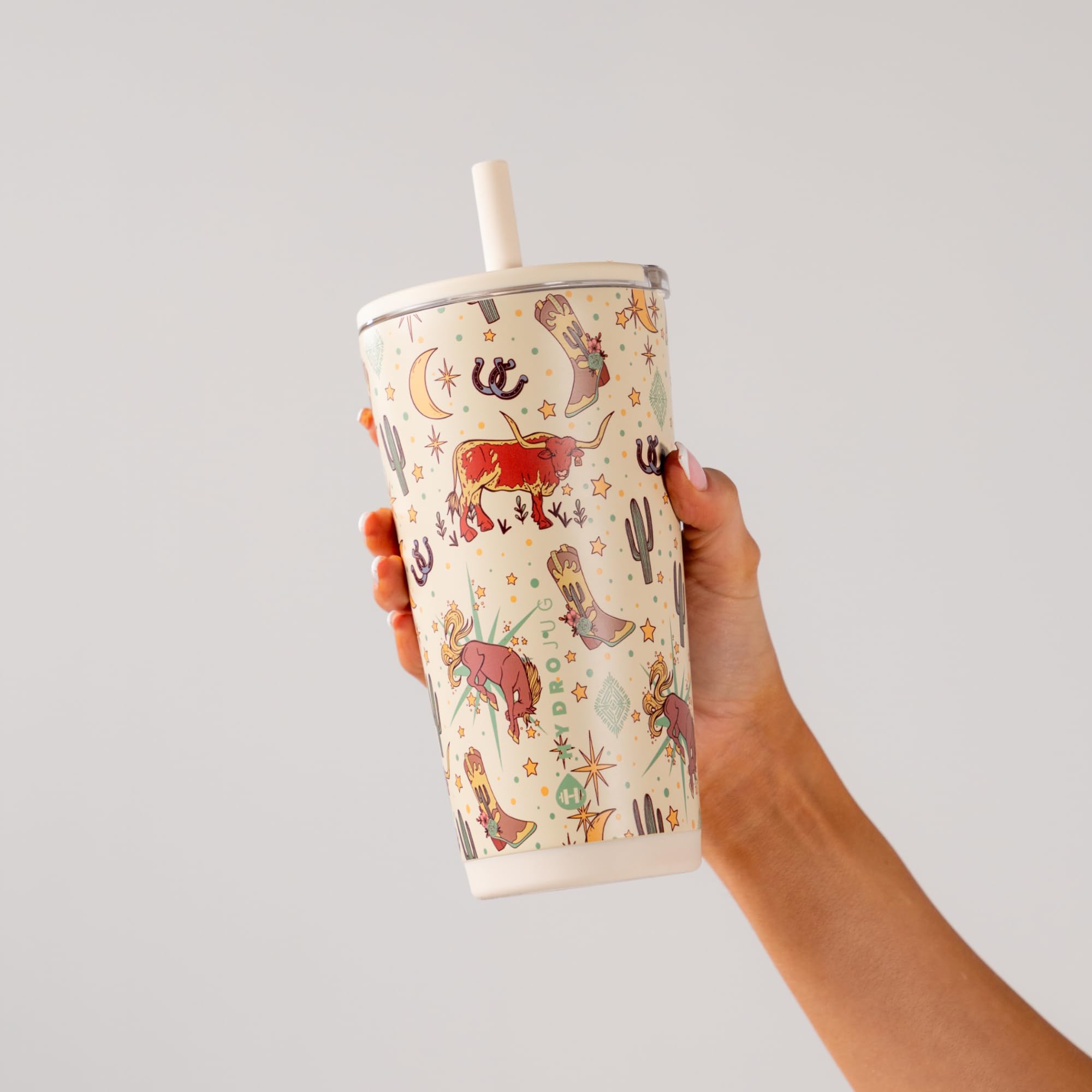 HydroJug Everyday 20oz tumbler with soft-touch lid promotes comfortable sipping anywhere.
