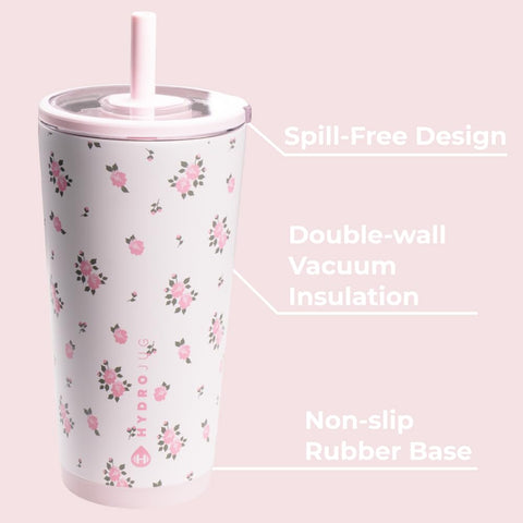 HydroJug Everyday Tumbler straw in use for convenient on-the-move hydration