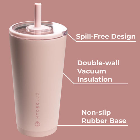 HydroJug Everyday Tumbler with flexible straw ideal for quick sips.